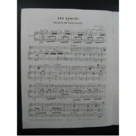 PUGET Loisa Les Amours de Michel et Christine Chant Piano 1844