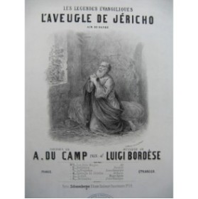 BORDESE Luigi L'Aveugle de Jéricho Chant Piano ca1860