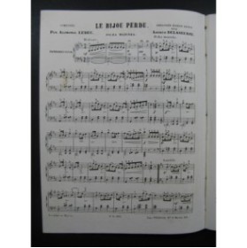 LEDUC Alphonse Le Bijou Perdu Piano 1857