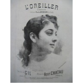 CHATAU Henri L'Oreiller Chant Piano XIXe siècle