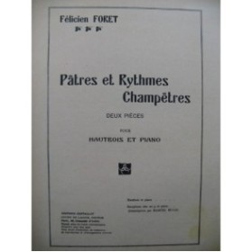 FORET Félicien Pâtres et Rythmes Champêtres Piano Saxophone 1947
