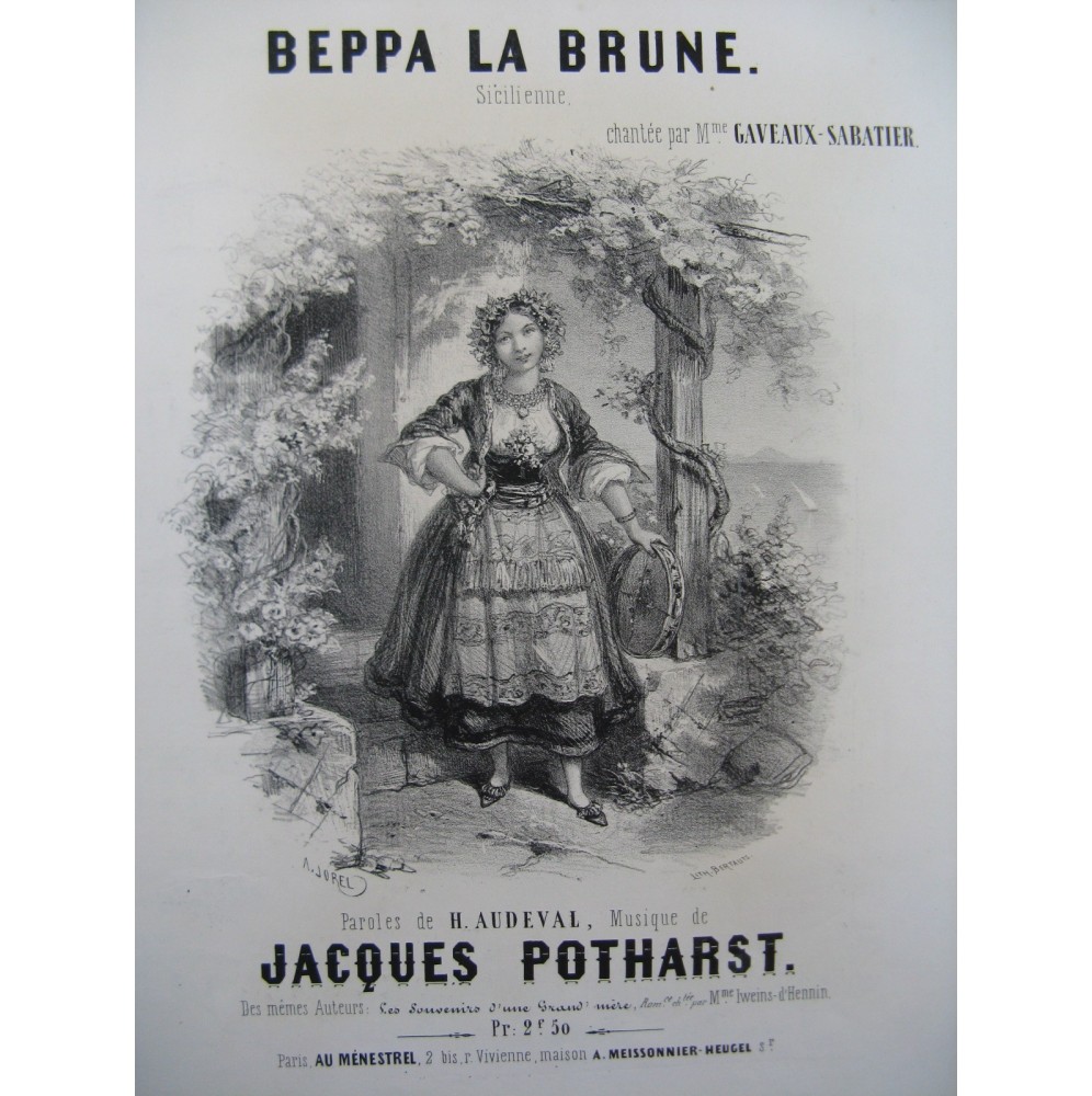 POTHARST Jacques Beppa la Brune Chant Piano ca1850