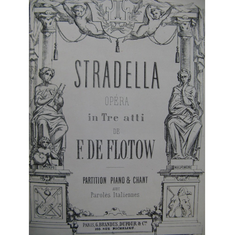 DE FLOTOW F. Stradella Opéra Chant Piano ca1865