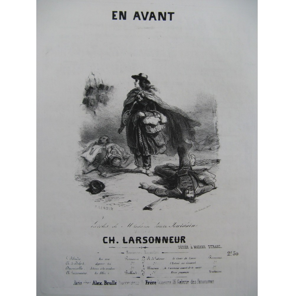 LARSONNEUR Charles En Avant Chant Piano ca1840