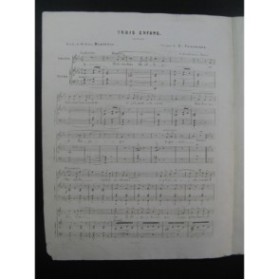 CLAPISSON Louis Trois enfants Chant Piano ca1840
