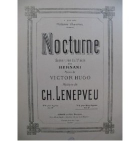 LENEPVEU Charles Nocturne Chant Piano ca1890