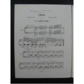 CAQUELARD E. Carita Piano 1865