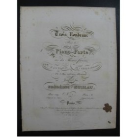 KUHLAU Frédéric Le petit Tambour Rondeau Piano ca1830