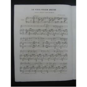 HOCMELLE Edmond Le Vieux Prieur Breton Chant Piano ca1850