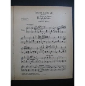 KALMAN Emmerich Tanzen möcht ich Opérette Piano 1916