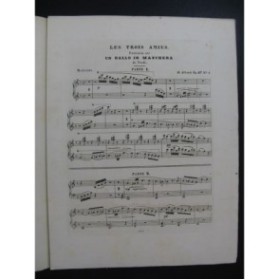 ALBERTI H. Les Trois Amies Un Ballo in Maschera Verdi Piano 6 mains ca1870