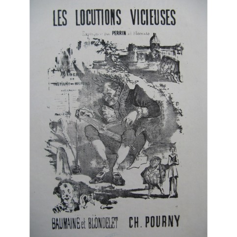 POURNY Charles Les Locutions Vicieuses Chant Piano XIXe siècle