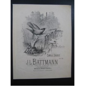 BATTMANN J. L. Babil de Fauvette Chant Piano ca1830