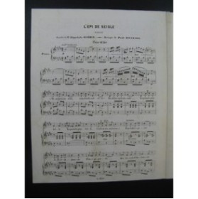 HENRION Paul L'Epi de Seigle Chant Piano ca1850