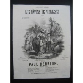 HENRION Paul Les Bâtons de Vieillesse Chant Piano 1855