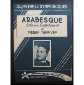DEVEVEY Pierre Arabesque Piano Saxophone 1955