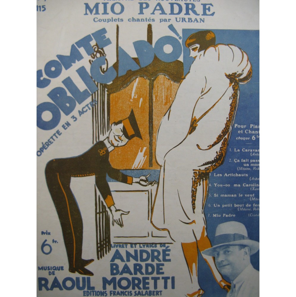 MORETTI Raoul Mio Padre Chant Piano 1927