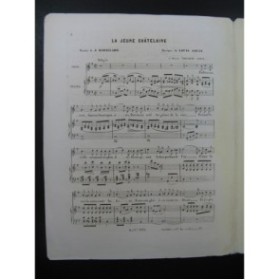 GOUIN Louis La Jeune Châtelaine Chant Piano ca1850