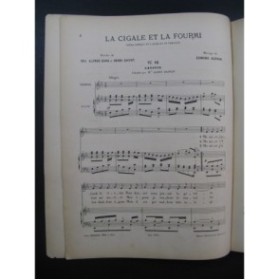AUDRAN Edmond La Cigale et La Fourmi No 12 Chant Piano ca1887