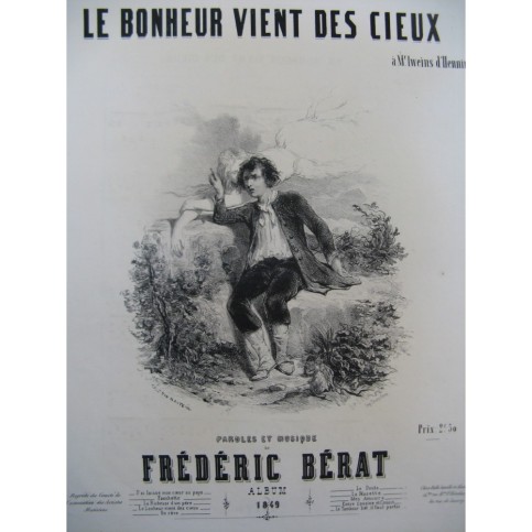 BÉRAT Frédéric Le Bonheur vient des cieux Nanteuil Chant Piano 1849