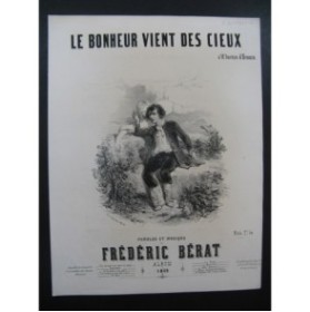 BÉRAT Frédéric Le Bonheur vient des cieux Nanteuil Chant Piano 1849