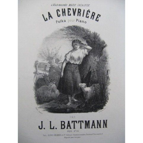 BATTMANN Jacques Louis La Chevrière Piano ca1868