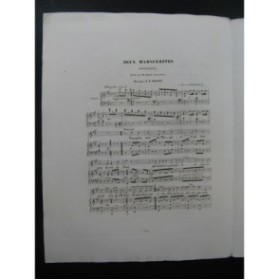 MASINI Francesco Deux Marguerites Chant Piano ca1840