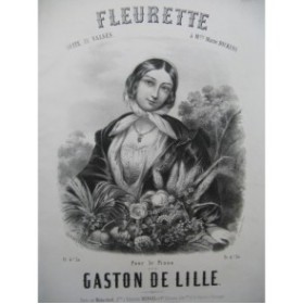 DE LILLE Gaston Fleurette Piano ca1850