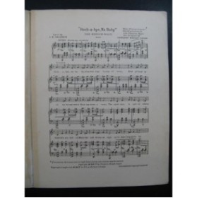 KNIGHT LOGAN Frédéric Hush-a-bye Ma Baby Missouri Chant Piano 1914