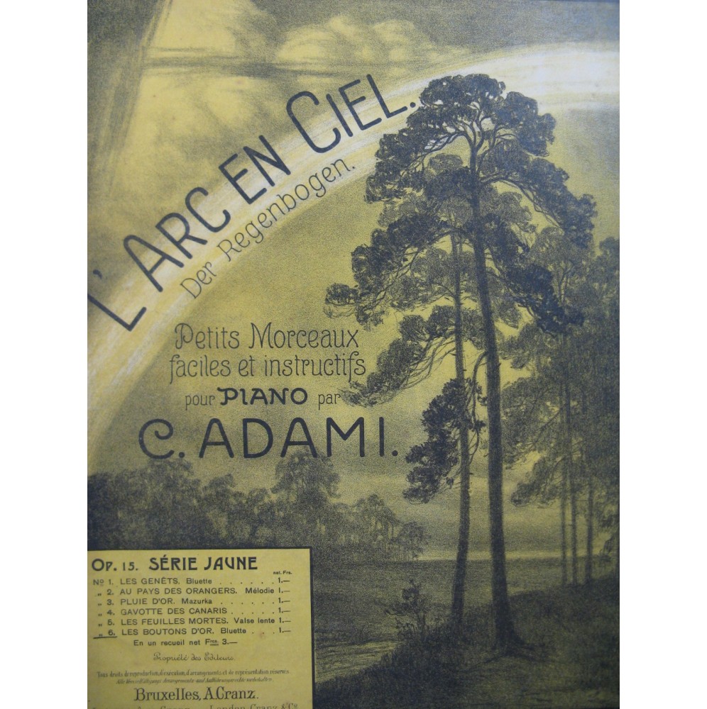ADAMI C. Les Boutons d'Or Bluette Piano ca1905