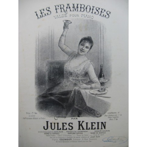 KLEIN Jules Les Framboises Piano XIXe siècle