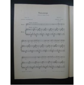 FAURÉ Gabriel Toujours Chant Piano 1952