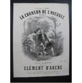 D'ANCRE Clément La Chanson de L Aveugle Chant Piano XIXe siècle