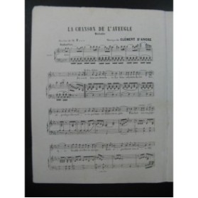 D ANCRE Clément La Chanson de L Aveugle Chant Piano XIXe siècle