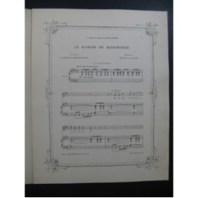 DUPARC Henri Le Manoir de Rosemonde Chant Piano