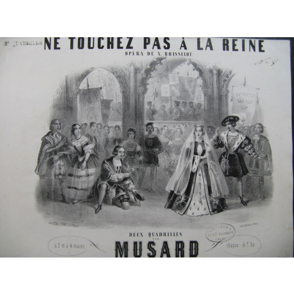 MUSARD Ne Touchez pas à la reine Piano ca1850
