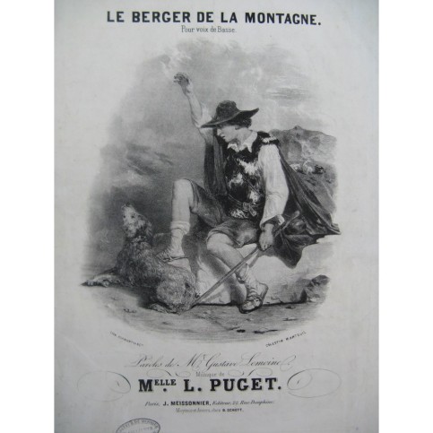 PUGET Loïsa Le Berger de la Montagne Nanteuil Chant Piano ca1840