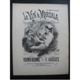 VARGUES Félicien Le Vin de Marsala Chant Piano XIXe