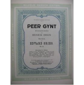 GRIEG Edvard Peer Gynt Piano ca1885