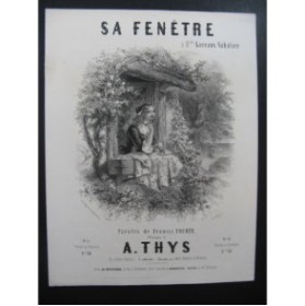THYS Alphonse Sa Fenêtre Chant Piano  ca1850