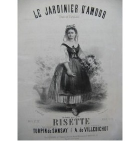 DE VILLEBICHOT Auguste Le Jardinier d Amour Chanson Piano XIXe siècle