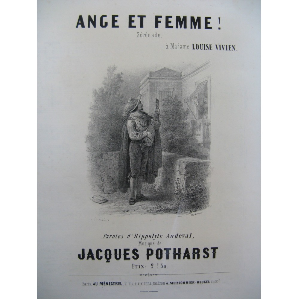 POTHARST Jacques Ange et Femme Chant Piano ca1840