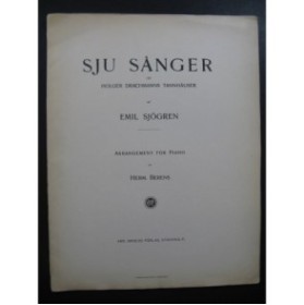 SJÖGREN Emil Sju Sanger ur Holger Drachmanns Tannhäuser Piano