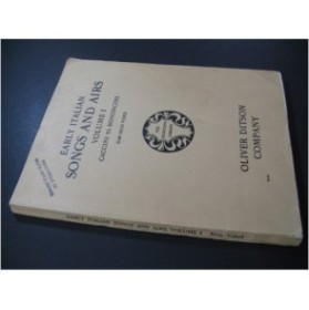 Early Italian Songs and Airs Volume 1 Caccini to Bononcini Chant Piano 1923