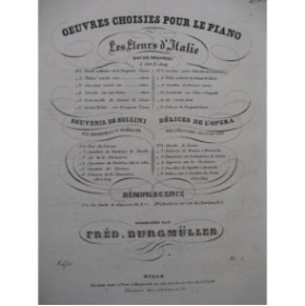 BURGMÜLLER Frédéric Souvenir de Bellini Piano XIXe siècle