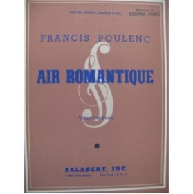 POULENC Francis Air Romantique Chant Piano 1930