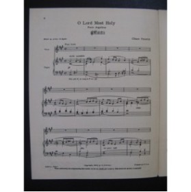 FRANCK César O Lord Most Holy Chant Piano 1908