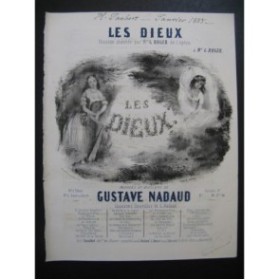 NADAUD Gustave Les Dieux Chant Piano ca1850