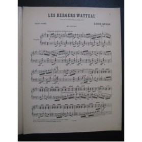 GREGH Louis Les Bergers Watteau Piano