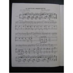 ARNAUD Etienne Le Capitaine Roquefinette Chant Piano ca1850